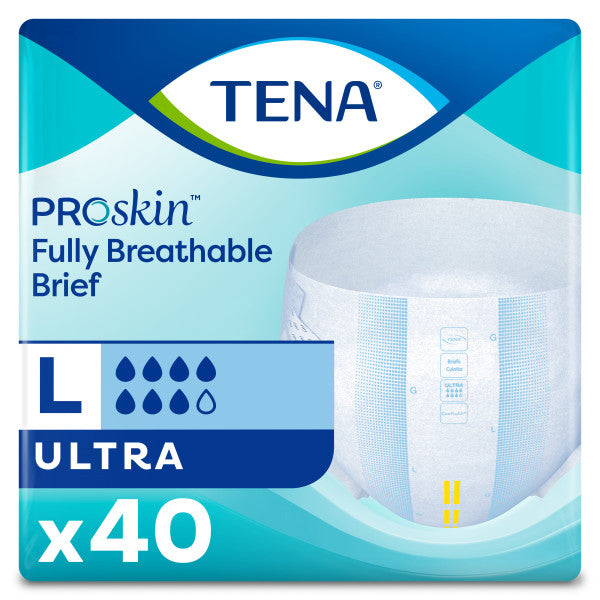 TENA ProSkin™ Ultra Incontinence Brief, Heavy Absorbency, Unisex, Large, 40 count