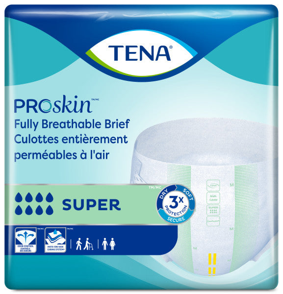 TENA ProSkin™ Super Incontinence Brief, Heavy Absorbency, Unisex, Medium, 28 count