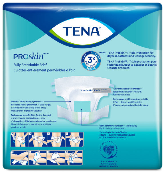 TENA ProSkin™ Super Incontinence Brief, Heavy Absorbency, Unisex, Medium, 28 count