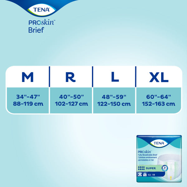 TENA ProSkin™ Super Incontinence Brief, Heavy Absorbency, Unisex, Medium, 28 count