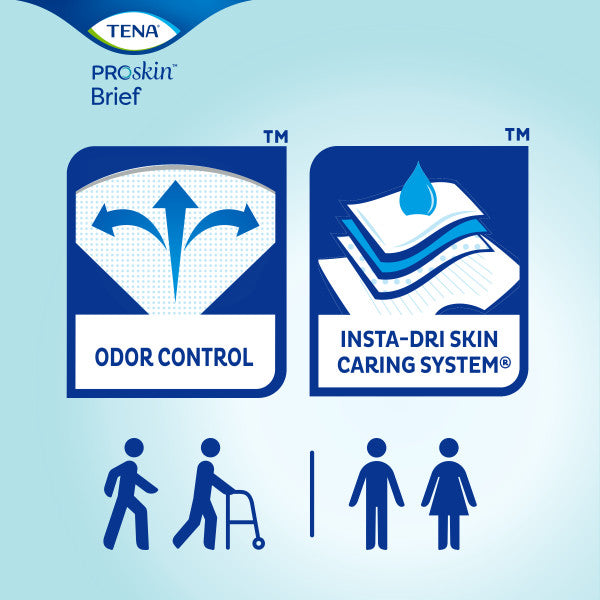 TENA ProSkin™ Ultra Incontinence Brief, Heavy Absorbency, Unisex, Regular, 40 count