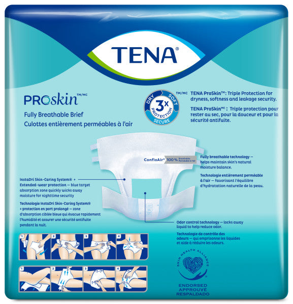 TENA ProSkin™ Ultra Incontinence Brief, Heavy Absorbency, Unisex, Medium, 40 count